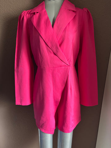 combinaison short effet blazer fuchsia taille M shein