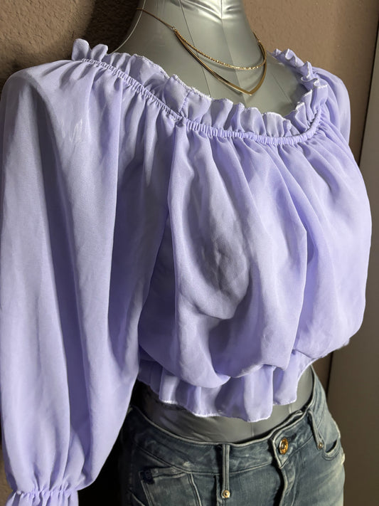 Haut manches longues lilas – Taille unique