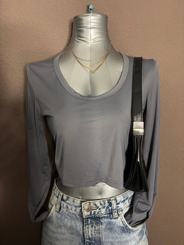 Haut gris manches longues – SHEIN taille L