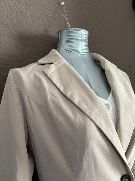 Blazer Beige – Taille S (mi-long)