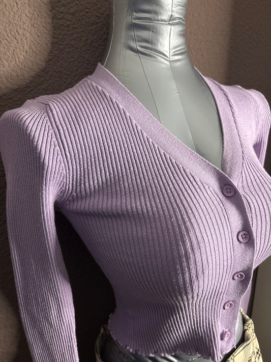 Cardigan lila – Taille XS – Jennyfer