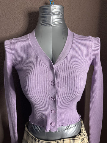Cardigan lila – Taille XS – Jennyfer
