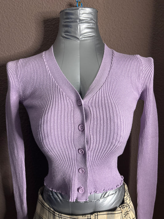 Cardigan lila – Taille XS – Jennyfer