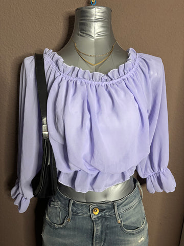 Haut manches longues lilas – Taille unique