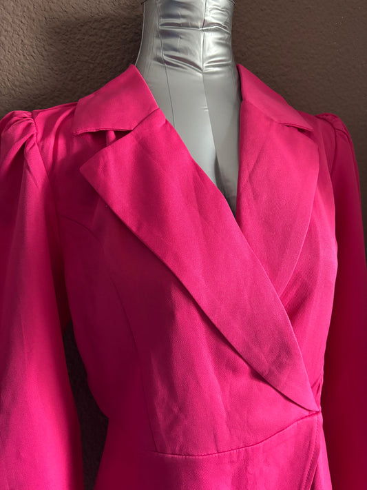 combinaison short effet blazer fuchsia taille M shein