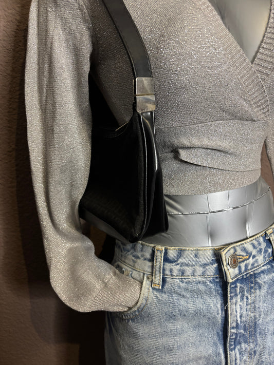 Top cache-cœur argenté pailleté – Pimkie taille M